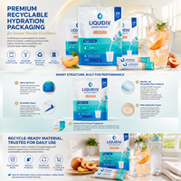 Sachet Doypack Écologique Recyclable en PE Simple, Pochette Zippée Stratifiée MDOPE/PE en Matériaux Recyclés pour Boissons Lactées de Qualité Alimentaire
