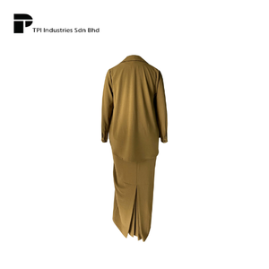Marque locale malaisienne, ensemble élégant et formel en 3 pièces, robe longue à manches longues de style musulman modeste pour femmes, tenue de bureau quotidienne - Product Image 2