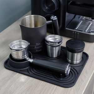 OEM ODM Food Grade Silicone Anti-Slip Heat-Resistant Waterproof Rectangle Minimalist Design Coffee Machine Accessories <b>Mat</b> - Product Image 4