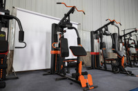 Appareil de musculation multifonctionnel pour salle de sport, équipement combiné de fitness et d'entraînement sportif complet avec pile de poids de 75 kg