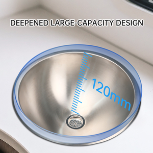 Fregadero Ligero de Acero Inoxidable SUS 304 de Diseño Moderno para Autocaravanas, Lavabo de Bajo Precio para Aplicaciones en Autocaravanas, <span class=keywords><strong>Grifo</strong></span> de un Solo Orificio - Product Image 3