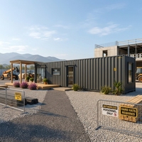 Maison conteneur pliable et extensible 20ft 40ft, bureau de chantier préfabriqué, camp de travailleurs, maison modulaire pour l'exploitation minière, la construction et les fabricants