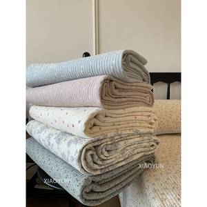 Korean Style Pure Cotton Bed <b>Sheet</b> Set Floral Stripe Breathable Four Seasons Home Use - Product Image 3