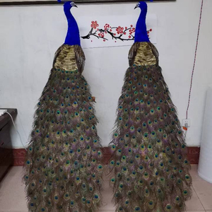 Estatua de pavo real con <span class=keywords><strong>plumas</strong></span> reales, tamaño real, en venta - Product Image 2