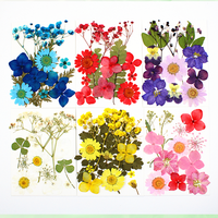 E037 Matériel de fleurs séchées, colle pour fleurs réelles, bouquet en résine fait main, fleurs pressées pour la fête des mères