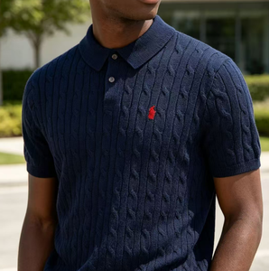 <span class=keywords><strong>Polo</strong></span> en tricot Ralf élégant et confortable à prix de gros, manches courtes personnalisées, col en V, tenue décontractée ou formelle, Laurla - Product Image 1