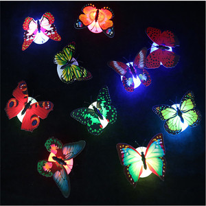 Autoadesivo della parete Della Decorazione Della Luce di Notte Lampeggiante Raggiante <span class=keywords><strong>Farfalla</strong></span> Variopinta LED - Product Image 4