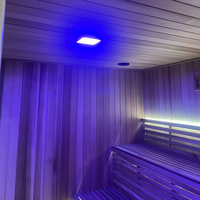 Sauna électrique moderne en bois massif combiné avec baignoire et spa extérieur, conteneur de sauna pour utilisation en parc
