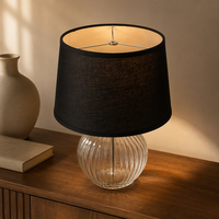 Abat-jour en tissu de lin noir pour lampadaire 250x300x240mm, housse de remplacement, vente en gros, OEM, marque privée, décoration
