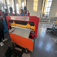 Voll automatisch 0,3-1mm * 1250mm Einfache Walzen form maschine Metall Stahls pule Nivellierung auf Länge geschnitten und Schneid produktions linie