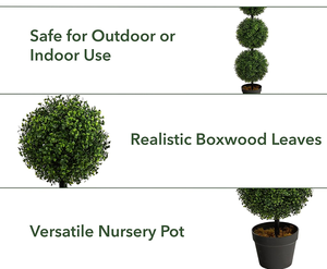 Bola de hierba de boj de plástico Topiary Artificial decorativa para el hogar interior sintética que incluye árboles arbustos guirnalda para decoración de patio trasero - Product Image 6