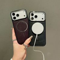 Étui de téléphone rétro en cuir PU pour affaires, antichoc, avec chargeur sans fil pour iPhone 17 16 15