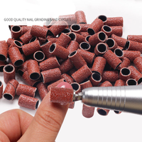 Prix d'usine en gros 100 pièces/boîte Bandes abrasives pour manucure et ponceuse à ongles, grains 80 100 150 180 240, coloris Marron Neige et Noir