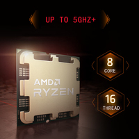 Ordinateur de bureau avec processeur AMD RYZE-N 5 7500F/7600X/7700X/7900X/7950X/7800X3D en boîte, processeur monolithique 5600x 5700x 5900x en tray