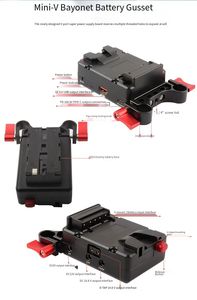 Système d'alimentation multifonctionnel avec pince pour tube de 15 mm et support de batterie V-mount, compatible avec <span class=keywords><strong>Sony</strong></span> PXW-FS5/<span class=keywords><strong>FS7</strong></span> - Product Image 6