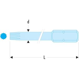 Facom-EV.205L บิตขนาดยาวมาตรฐานชุดที่2สำหรับ xzn สกรูหัวหลายซี่-แทรก3148510229546สำหรับขันสกรูหัวหลายซี่ - Product Image 2