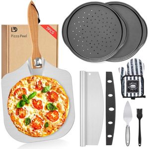 Vente flash : Ensemble d'ustensiles de cuisson <span class=keywords><strong>en</strong></span> acier inoxydable antiadhésif 7 pièces avec poignée <span class=keywords><strong>en</strong></span> <span class=keywords><strong>bois</strong></span>, gants résistants <span class=keywords><strong>à</strong></span> la chaleur, couteau long - Product Image 2
