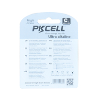Pkcell — batterie alcaline 2B, taille c um2 lr14, 8 pièces