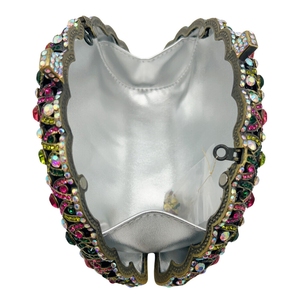 Bolso de Noche Brillante con Cristales y Pedrería de Pavo Real para Mujer, Cartera de Mano Elegante para Salidas Nocturnas y Cócteles - Product Image 6