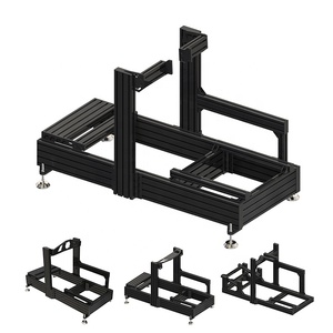 Simulateur profil aluminium volant personnalisé Cockpit simulateur de <span class=keywords><strong>jeu</strong></span> de conduite superbe Cockpit avec vraie chaise course - Product Image 2