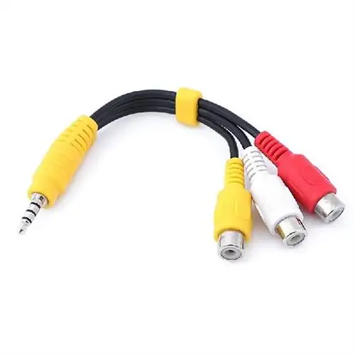 Kabel Aux Audio pria ke wanita Stereo 3 RCA 3.5mm performa tinggi kualitas tinggi terlaris untuk TV