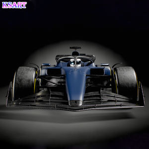 مخصص الألياف الزجاجية سباق النحت سيارة القط الرمادي GC19 F1 صيغة واحدة <span class=keywords><strong>3D</strong></span> نموذج الراتنج الحرف اليدوية الديكور - Product Image 5