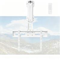 Support de télévision électrique motorisé pour plafond avec support de télévision rabattable, capacité de charge de 40 kg, télécommande RF pour la maison et le bureau