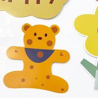 Décoration Murale d'Anniversaire pour Bébé, Ballons en Forme de Crayon de Dessin Animé et Fleur Marguerite, en Carton Amusant pour Fête d'Enfants Garçons et Filles