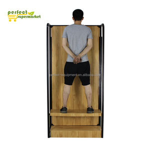 OEM Heavy-Duty Single-Sided Supermarket Storage Rack <strong>Shelves</strong> Metal Frame <strong>with</strong> Wooden Board for Shop Display - Product Image 2