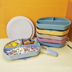 Plato <span class=keywords><strong>de</strong></span> Silicona <span class=keywords><strong>de</strong></span> Grado Alimenticio, Seguro, Lavable, Plato <span class=keywords><strong>de</strong></span> Cena Portátil, Tazón para Bebé, Vajilla Infantil - Product Image 5