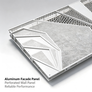 Panel de Revestimiento de Aluminio para Fachada de Edificio Moderno, Pantalla de Pared Cortina para Exteriores Comerciales de Centros Comerciales - Product Image 6