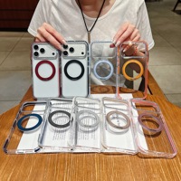 Pour iPhone 18 17 16 Pro Max, avec support magnétique rotatif à 360 degrés, cadre d'appareil photo brillant en forme de gemme, coque de protection antichoc