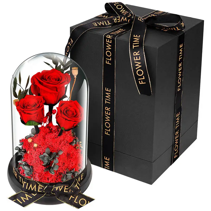 Luxuriöse konservierte Rose blume in Geschenkboxen ewiges Herz für Hochzeit Geburtstag Geschenke Haute Couture ewige Blumenbox