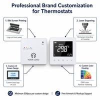 Thermostat programmable WiFi hebdomadaire, contrôleur sans fil RF pour chaudière à eau, chaudière à gaz, chauffage au sol