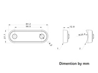 Feu de position latéral 4 LED 12-24V à lentille fumée, clignotant avant pour camion et fourgonnette