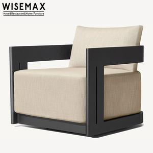 WISEMAX FURNITURE Ensemble de <span class=keywords><strong>table</strong></span> d'extérieur moderne de bonne qualité Mobilier de jardin Patio <span class=keywords><strong>Table</strong></span> en aluminium et chaise pivotante en tissu - Product Image 2