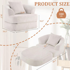 New Innovative Products 2026 Amazonn <b>Small</b> MOQ Extendable Space Saving Living Room <b>Sofa</b> Chaise Lounge Container Design - Product Image 6