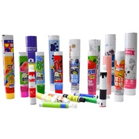 Tube d'emballage en aluminium-plastique laminé pour chewing-gum, 12,7-35 mm, bouchon à vis, impression UV personnalisée, logo, 9 ml