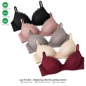 <span class=keywords><strong>Reggiseno</strong></span> Sexy in Pizzo <span class=keywords><strong>con</strong></span> Scollo a V, Morbido e Traspirante, Senza Cuciture, OEM, Senza Ferretto, <span class=keywords><strong>Push</strong></span>-<span class=keywords><strong>up</strong></span> <span class=keywords><strong>con</strong></span> Striscia in Silicone, Alta Elasticità - Product Image 1