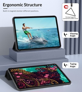 Support à trois volets Smart Soft TPU Back porte-crayon étui pour <span class=keywords><strong>iPad</strong></span> Air 5th 4th <span class=keywords><strong>génération</strong></span> 10.9 pouces 2022 2020 - Product Image 6