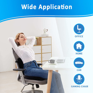 Coussin de soutien lombaire en mousse à mémoire de forme avec coussin d'assise pour chaise de bureau et siège de voiture, pour plus de confort - Product Image 5