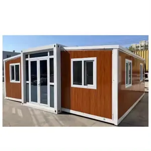 erweiterbar 20 ft 40 ft luxuriöses winziges stahl-fertighaus gebäude modernes mobiles leichtes stahlcontainer-fertighaus wohnung