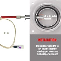 Tube chauffant à extrémité unique 120V avec tige d'allumage pour poêle à granulés Traeger, spécialement conçu pour les grilles transfrontalières