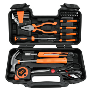 Kit d'outils à main en acier au carbone Powerlift TS005 de 40 pièces avec mallette rigide, disponible en version OEM - Outils de réparation générale pour la maison et l'électricité, y compris - Product Image 1