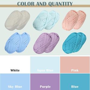 Wholesale 100% Polyester T Shirt Yarn 100g Ball Yarn Jumbo DIY <b>Knitting</b> Chunky Yarn for Crochet Bags & Hats - Product Image 5