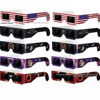 Lunettes d'éclipse solaire certifiées CE ISO, personnalisées, en carton, pour enfants et adultes, avec lentille PET de 0,16 mm, lunettes en papier pour l'éclipse solaire