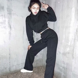 Set di felpe <span class=keywords><strong>con</strong></span> <span class=keywords><strong>cappuccio</strong></span> in bambù per ragazze di alta qualità <span class=keywords><strong>con</strong></span> maniche lunghe e pantaloni della tuta a maglia in tessuto <span class=keywords><strong>con</strong></span> <span class=keywords><strong>cappuccio</strong></span> - Product Image 3