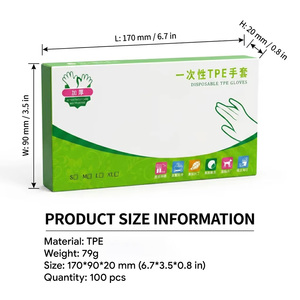 Gants jetables en TPE de qualité alimentaire, transparents, imperméables, résistants à l'huile, écologiques, d'épaisseur moyenne, pour le nettoyage de la cuisine et les tâches ménagères - Product Image 2