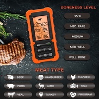 Termometer daging Remote nirkabel untuk BBQ, Dapur, memanggang, merokok, Oven makanan memasak Digital