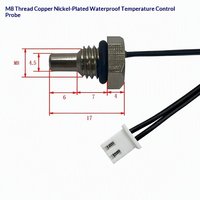 Sonde thermistor NTC M8 étanche 10K 50K 100K B3950 pour CVC, chauffe-eau, chaudière et salle de bain intelligente